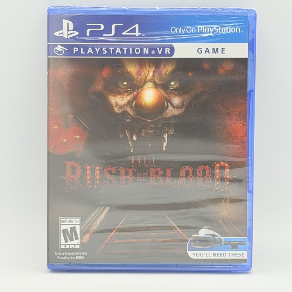Until Dawn Rush Of Blood Sony PlayStation 4 PS4 VR 2016 Shooter M NTSC-U/C USA